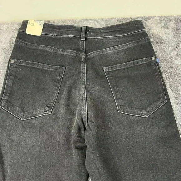 Anthropologie PILCRO Split Hem High-Rise Women's Black Jeans Straight 30X33 NWT - Picture 13 of 14